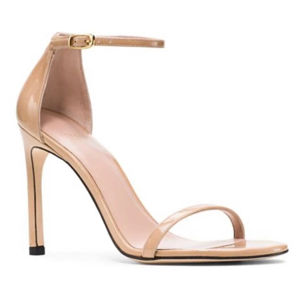 Stuart Weitzman Nudist Song Heels in Cream/Tan